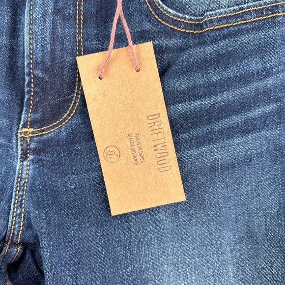 Driftwood Jeans Womens 26 Colette Embroidered Crop Straight Portofino Raw Edge - Picture 12 of 16